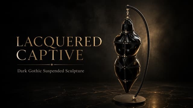 Lacquered Captive – Dark Gothic Suspended Sculpture