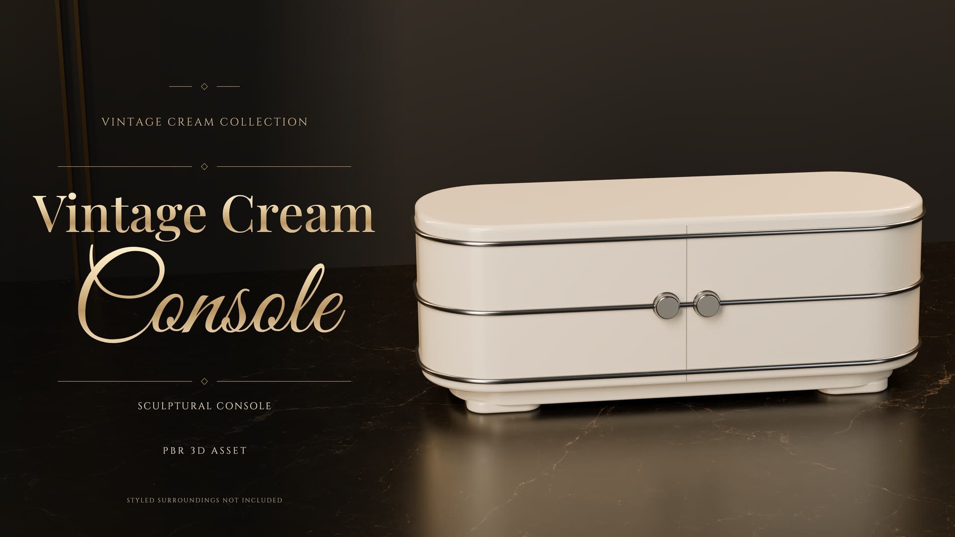 Vintage Cream Console