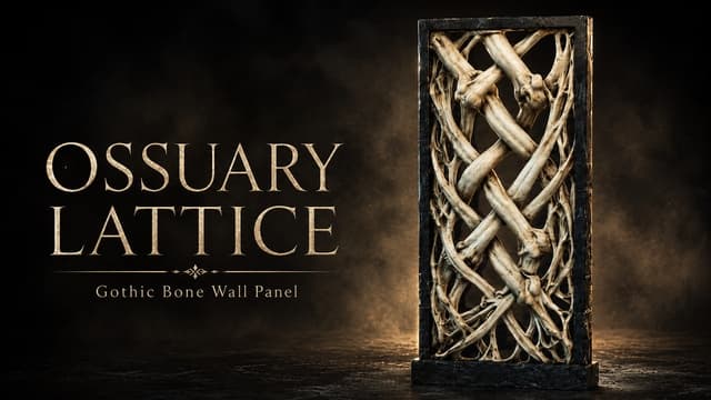 Ossuary Lattice – Gothic Bone Wall Panel