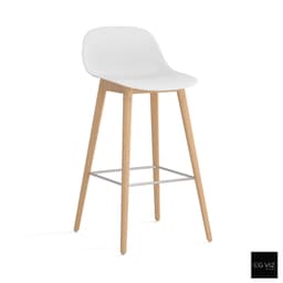MUUTO FIBER COUNTER STOOL WOOD BASE thumbnail 1