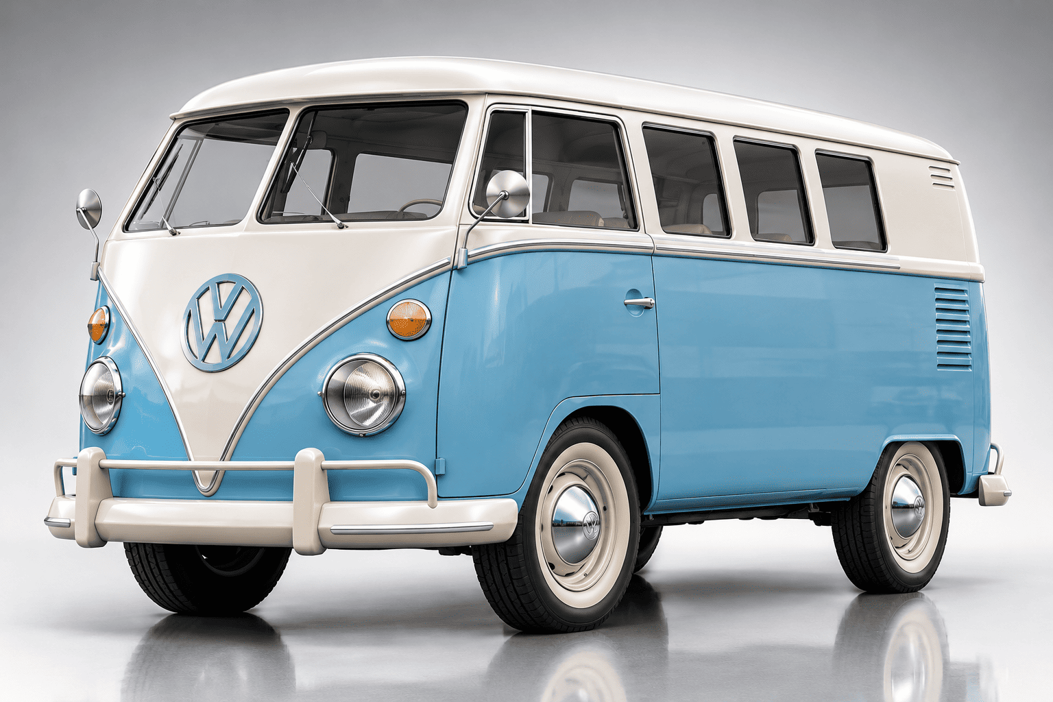 Volkswagen Type 2 Microbus Vintage 3D Model