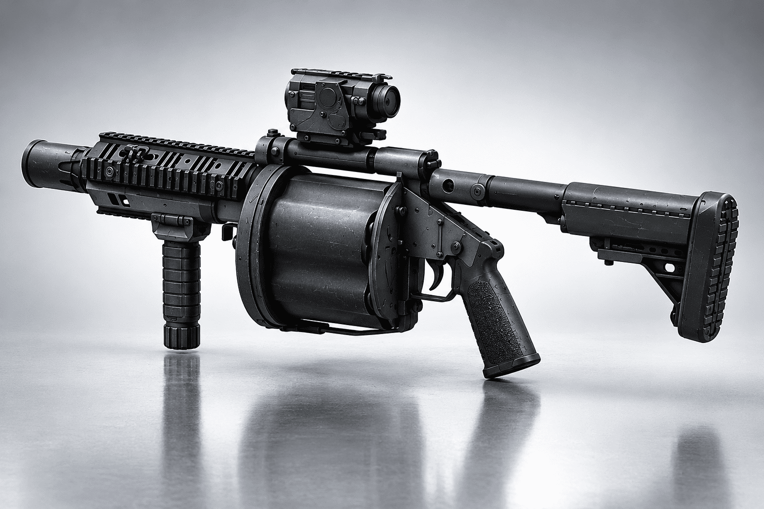 M32A1 Automatic Grenade Launcher 3D Model