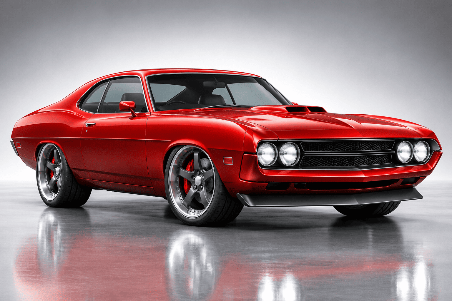 Ford Falcon 429 Super Cobra Jet 1970 American Muscle Car 3D