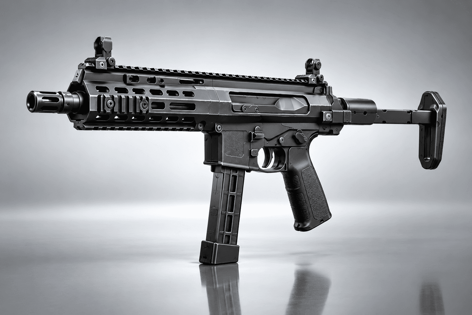 B&T SPC9 Tactical Submachine Gun 3D Model